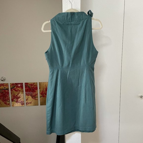 Teal sundress with colorful lining - Picture 3 of 4
